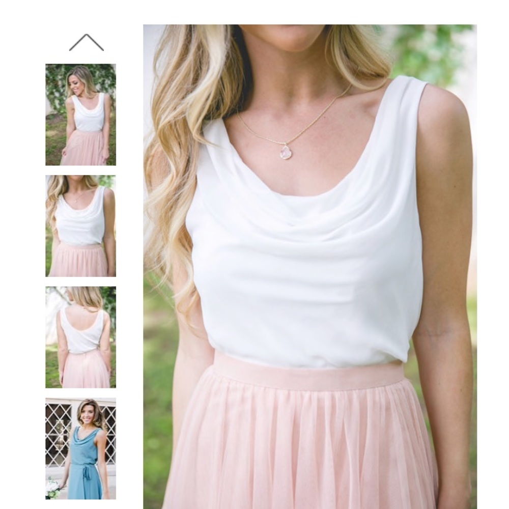 ADELE CHIFFON REVERSIBLE TOP in white